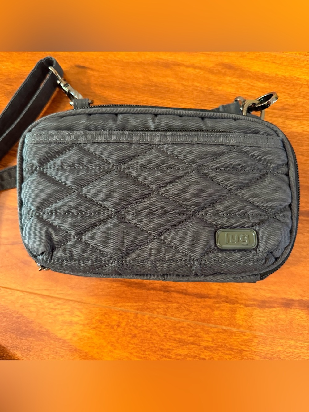 lug Black Quilted Crossbody Belt Bag